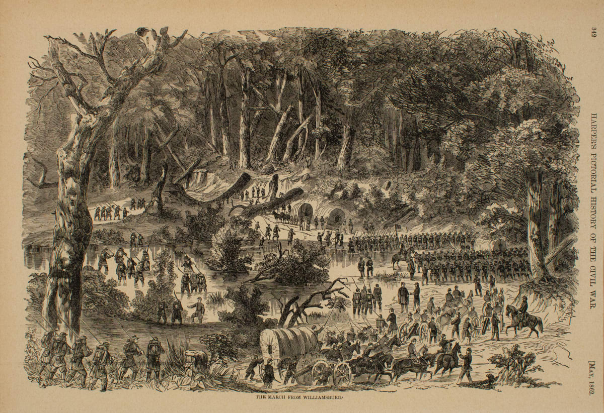 Harper's Pictorial History of the Civil War (The March from Williamsburg) 