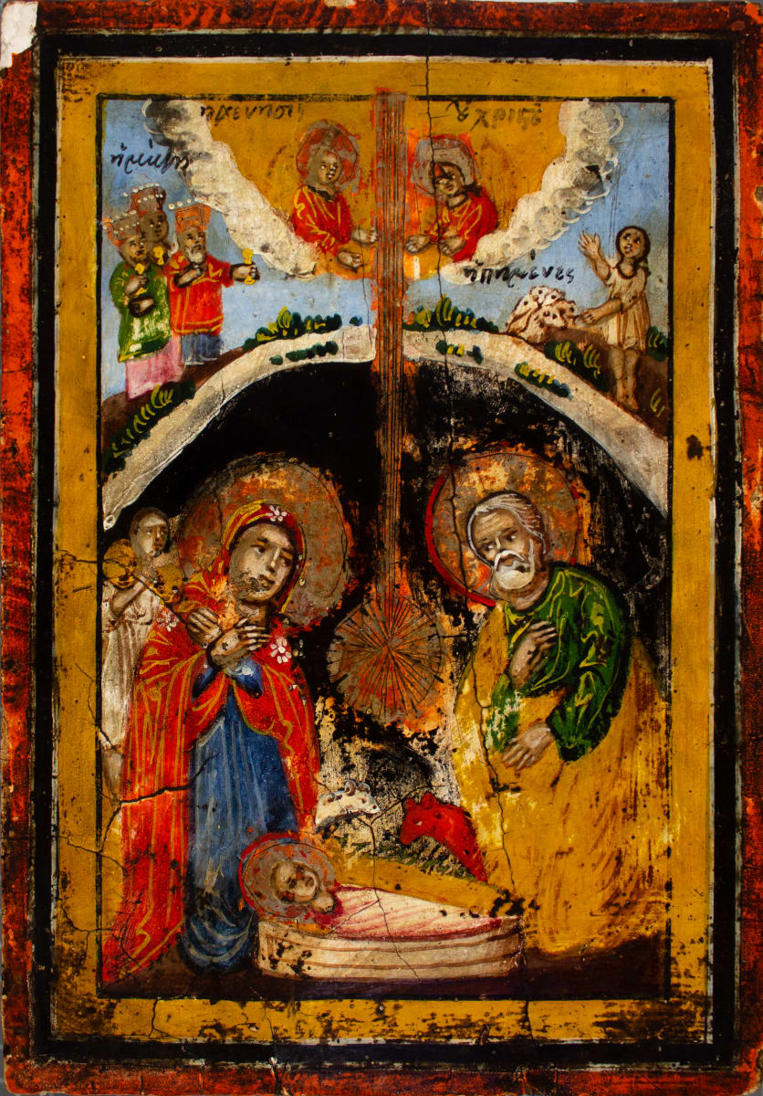 Greek Icon, Nativity Scene by Unknown 