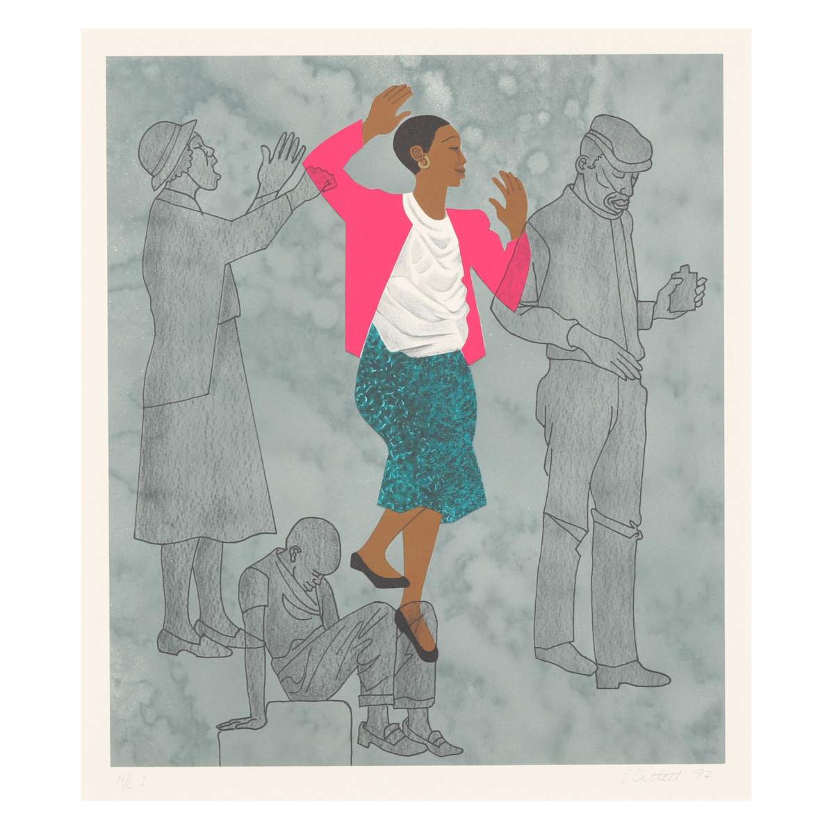 Walking Blindly by Elizabeth Catlett, Image 1.