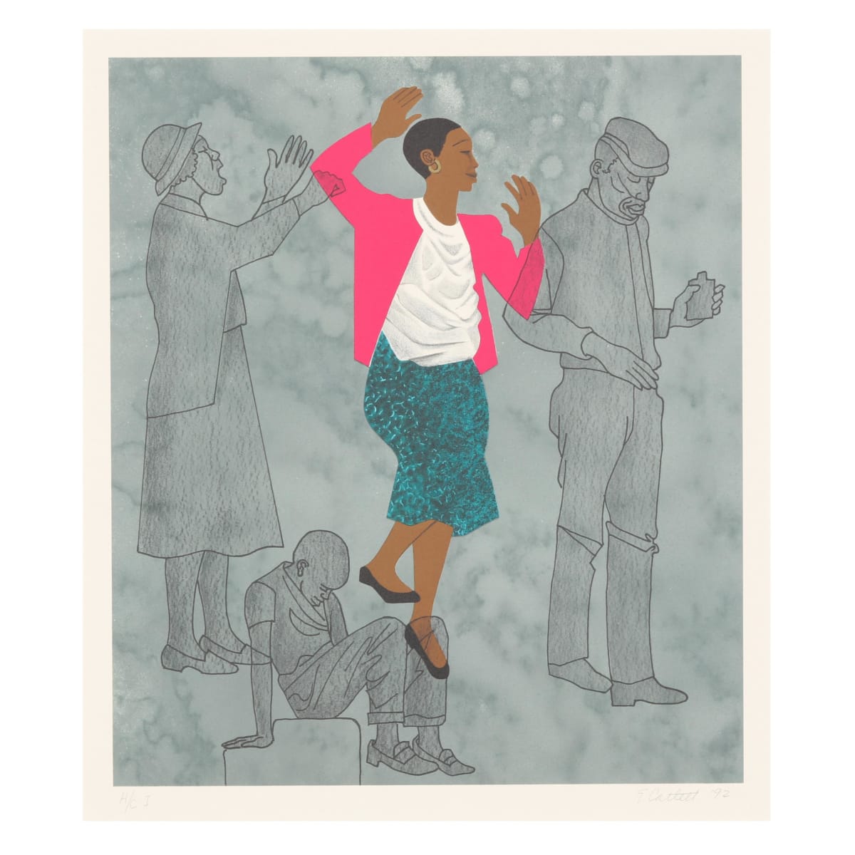 Walking Blindly by Elizabeth Catlett 