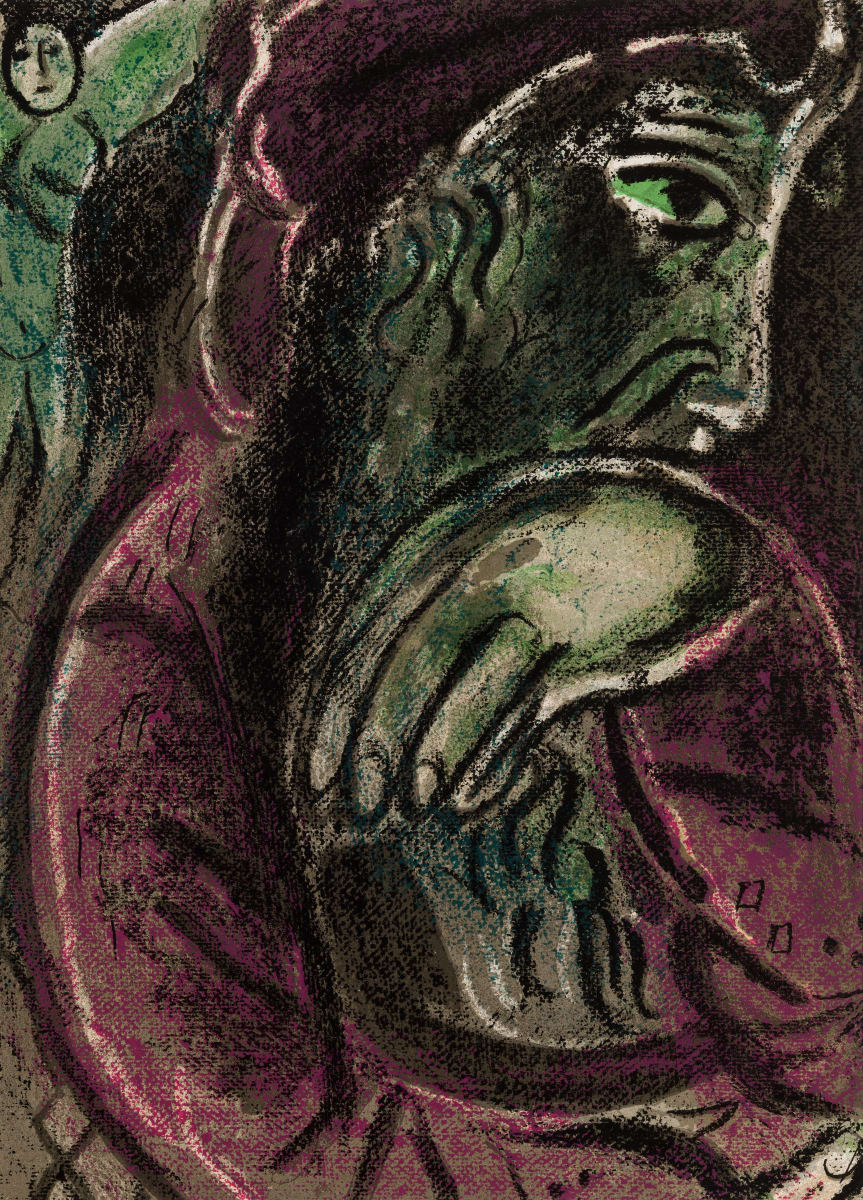 Job in Despair, from "Drawings for the Bible" by Marc Chagall 