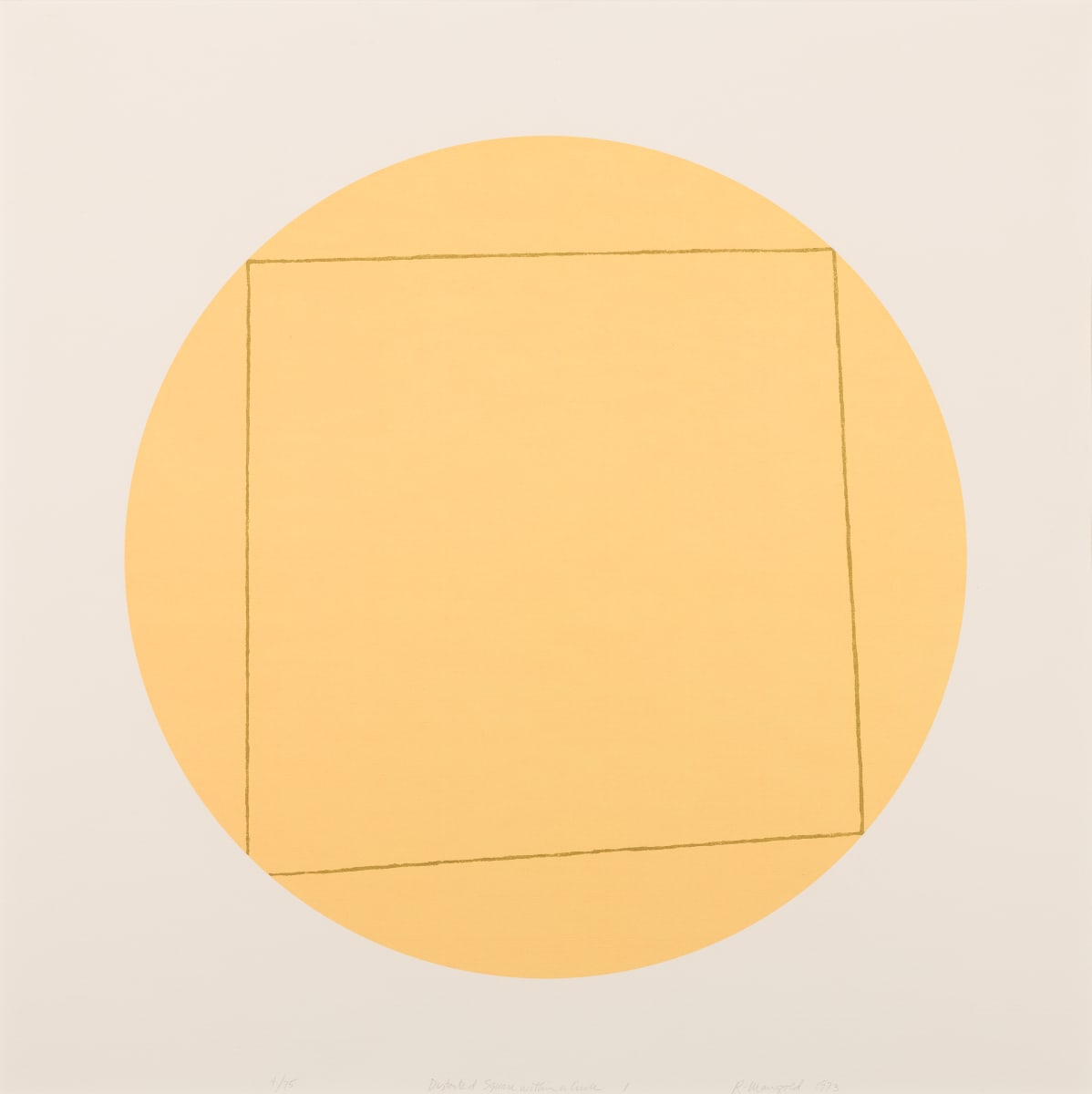 1, from Distorted Square Within a Circle by Robert Mangold 