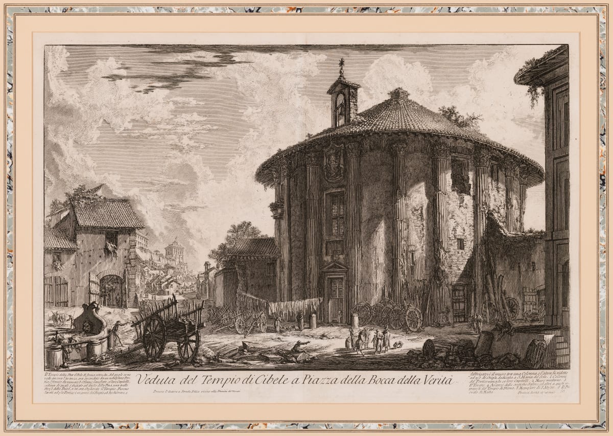 Veduta Del Tempio de Cibele a Piazza della Bocca della Verita by Giovanni Battista Piranesi 