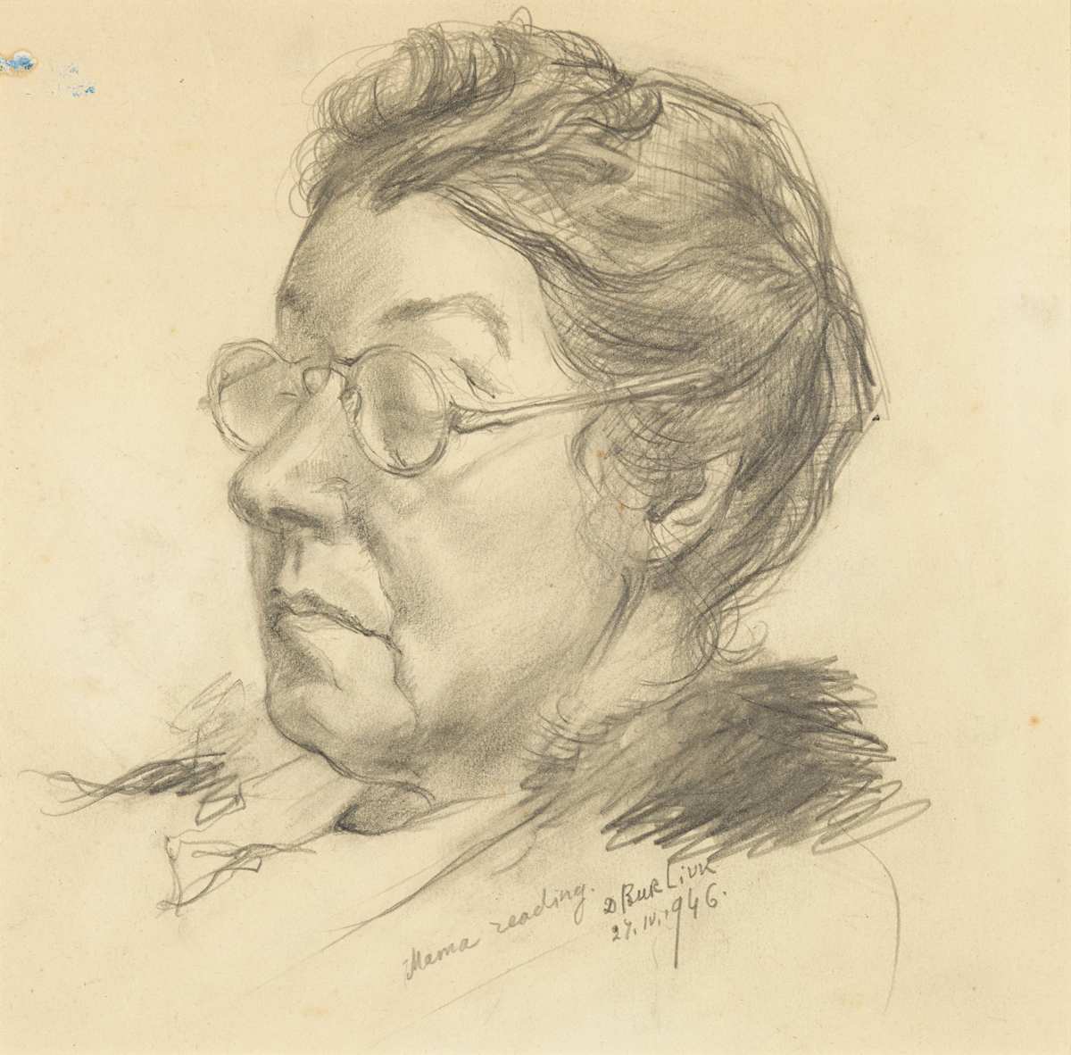 Mama Reading by David Burliuk 