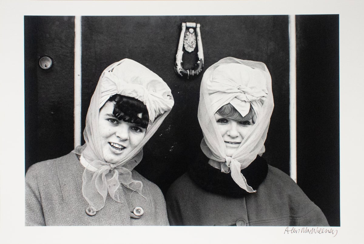 Two Girls in Scarves, Dublin by Alen MacWeeney 