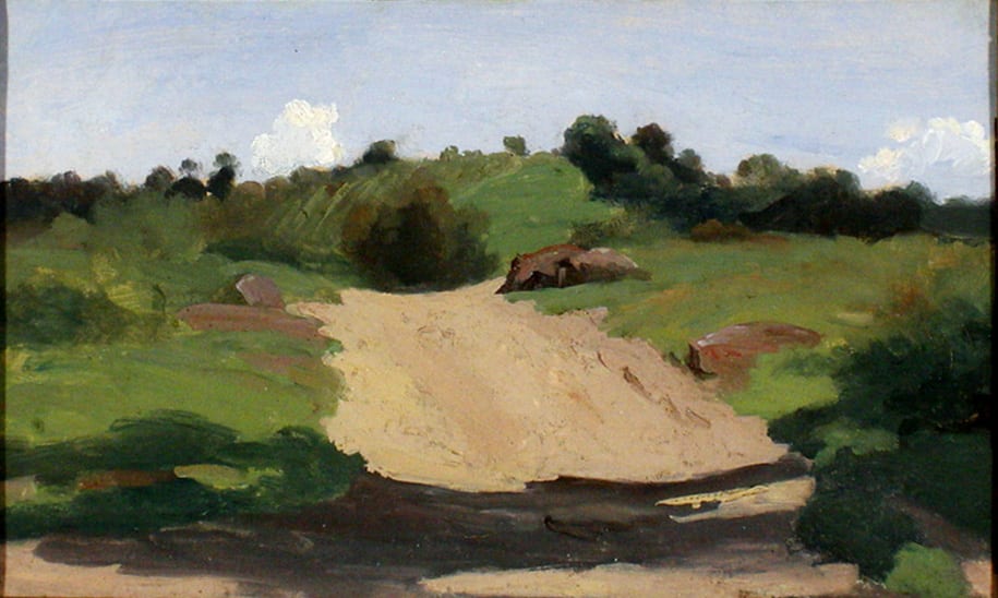 Un Chemin Montant (An Uphill Path) by Jean-Baptiste-Camille Corot 