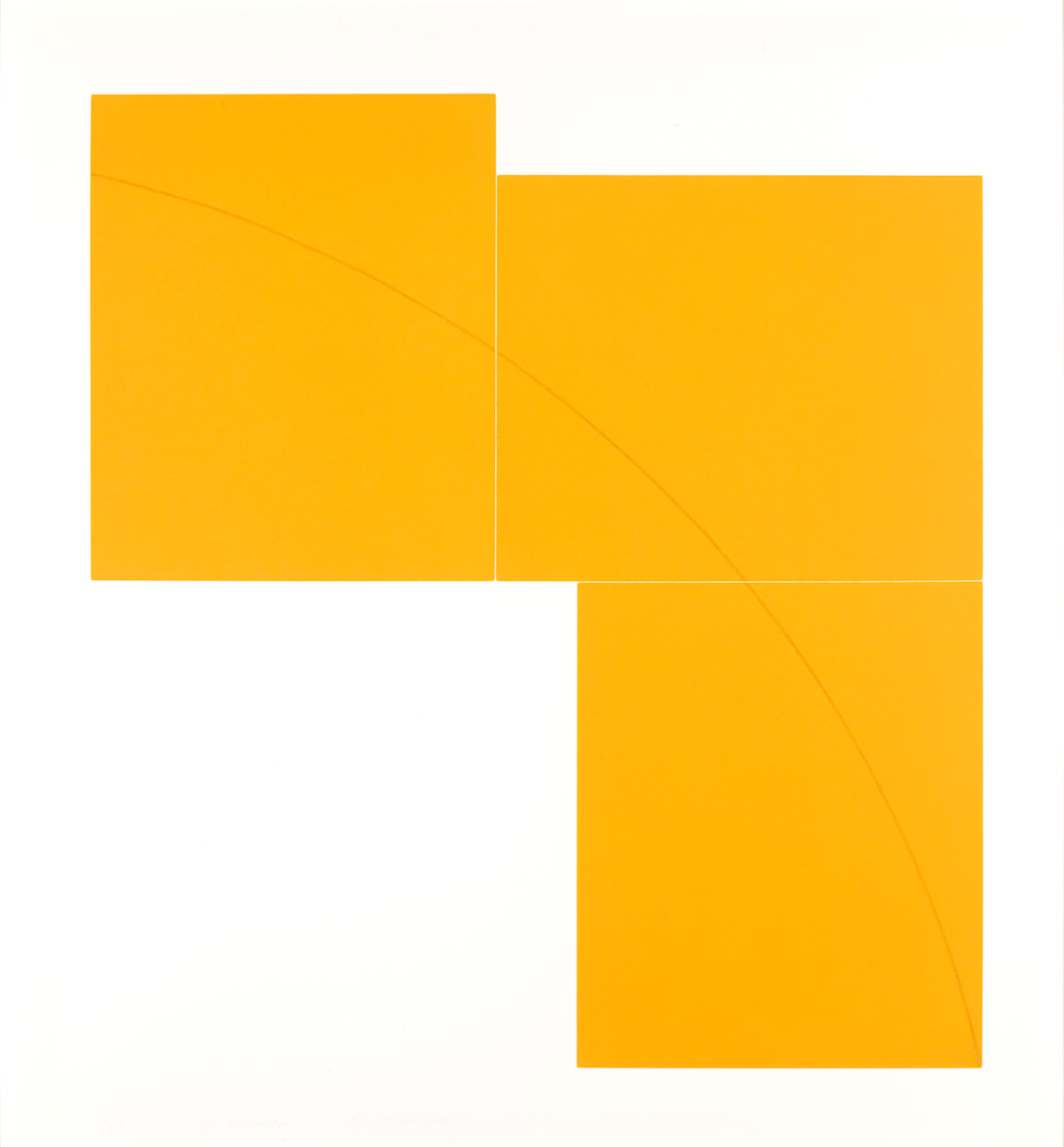 B Orange, from "Three Aquatints" portfolio by Robert Mangold, Image 2.