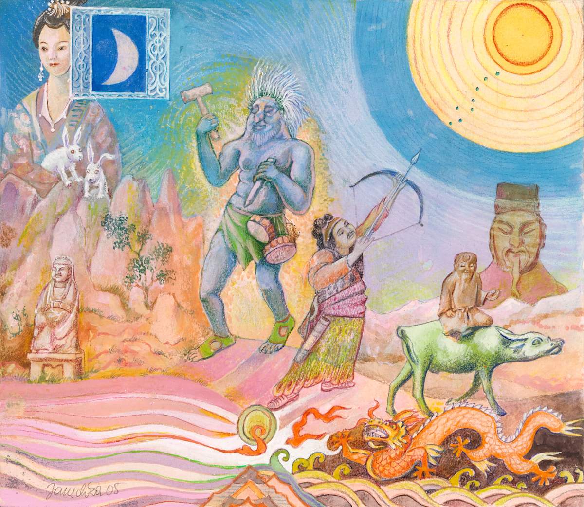 Evolution 9: Chinese Mythology by Fritz Janschka, Image 1.