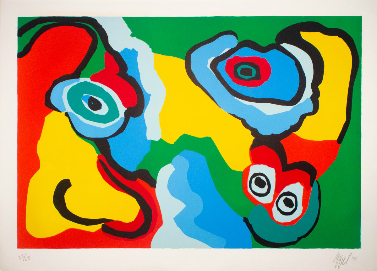 Sunny Parrot in Landscape by Karel Appel 