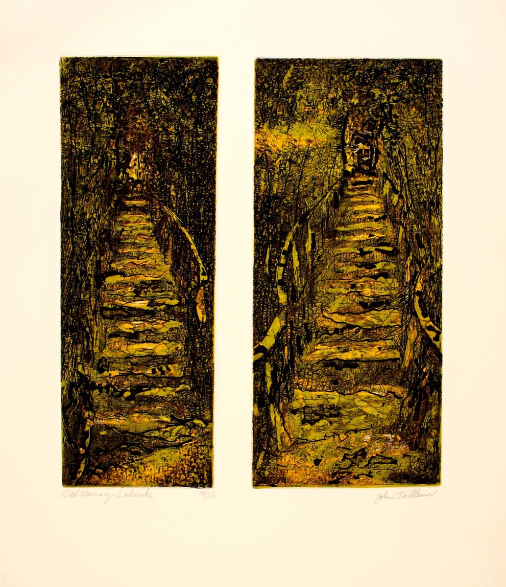 Old Stairway-Lakeside by John Talleur 