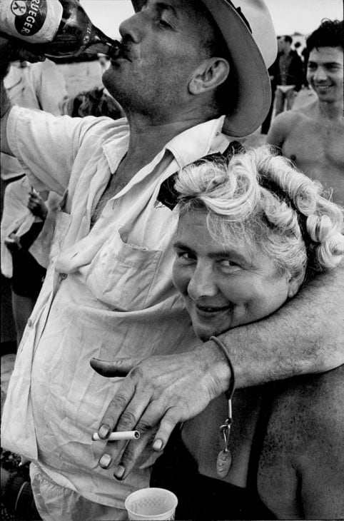 Man and Wife Drinking Beer, Coney Island, NY, from Photographer's Choice: Harold Feinstein-Decades Four by Harold Feinstein 