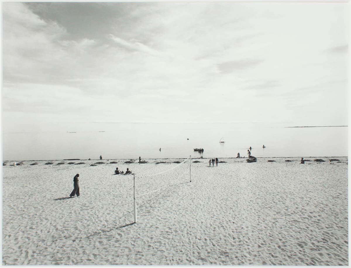 Cape Cod Beach Scene with Volleyball Net and People by Harry Callahan 