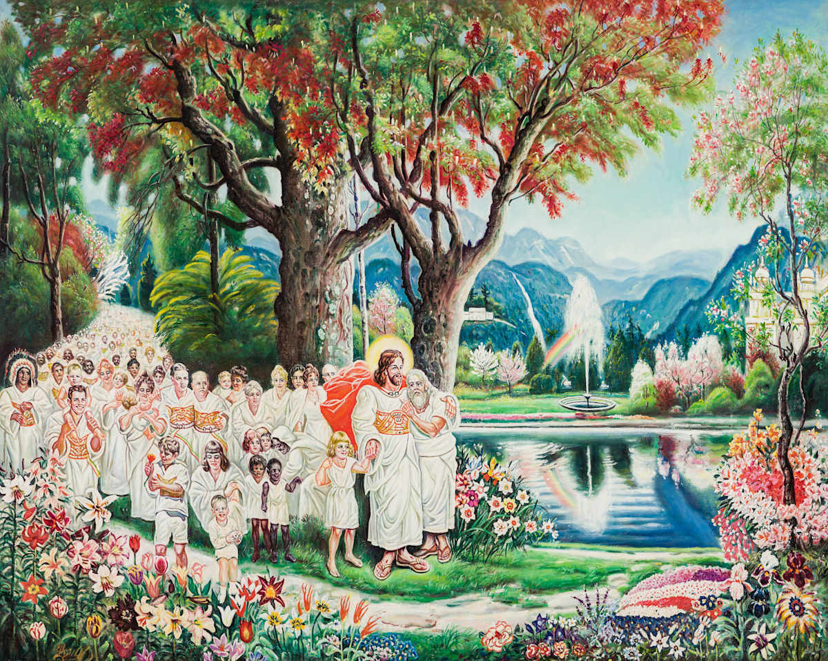 Christ Leads and Inspires the Multitudes by McKendree Robbins Long, Image 1.