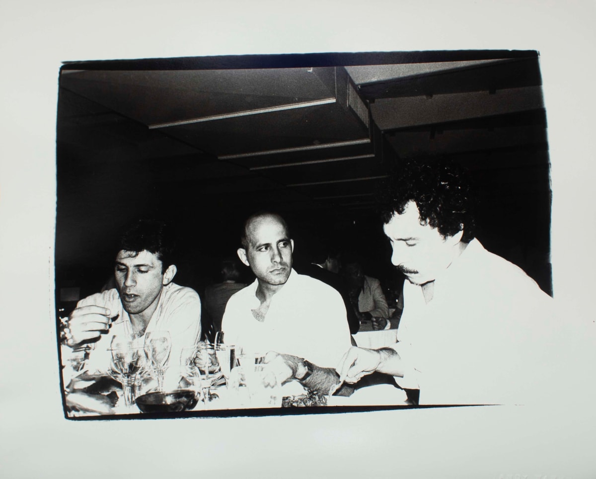 Carlos Santana and Others at Table by Andy Warhol 