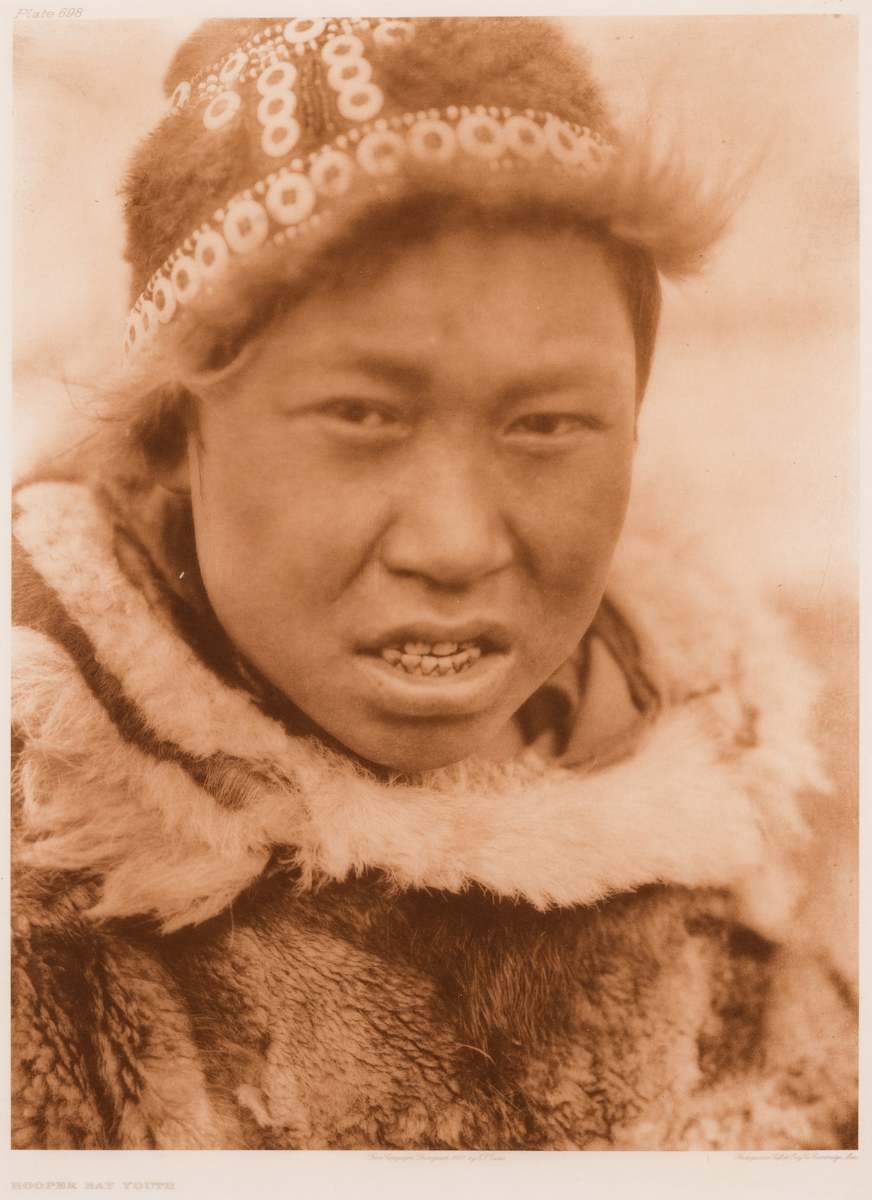 Plate 698, Hooper Bay Youth by Edward Curtis, Image 1.