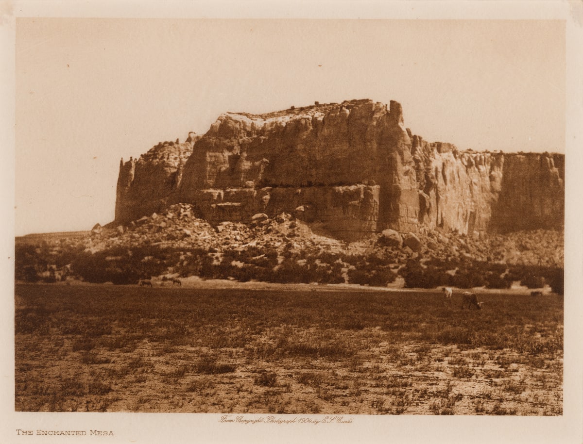 The Enchanted Mesa by Edward Curtis 