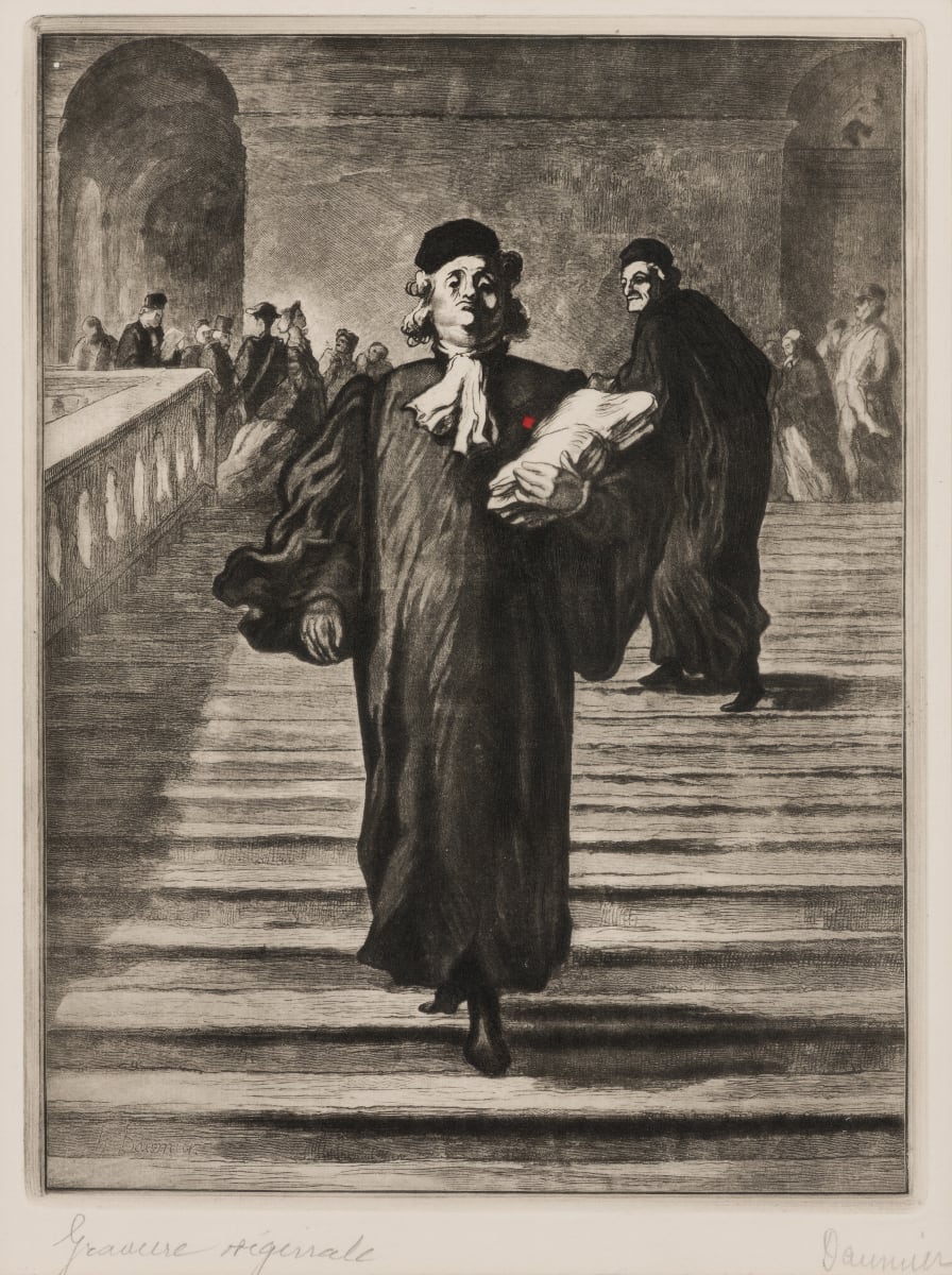 The Grand Staircase of the Palace of Justice by Honoré Daumier 