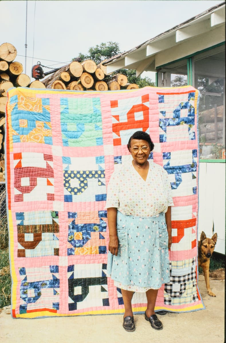 Pecolia Warner with her "P" quilt, Yazco City, Mississippi, 1975 by William R. Ferris 