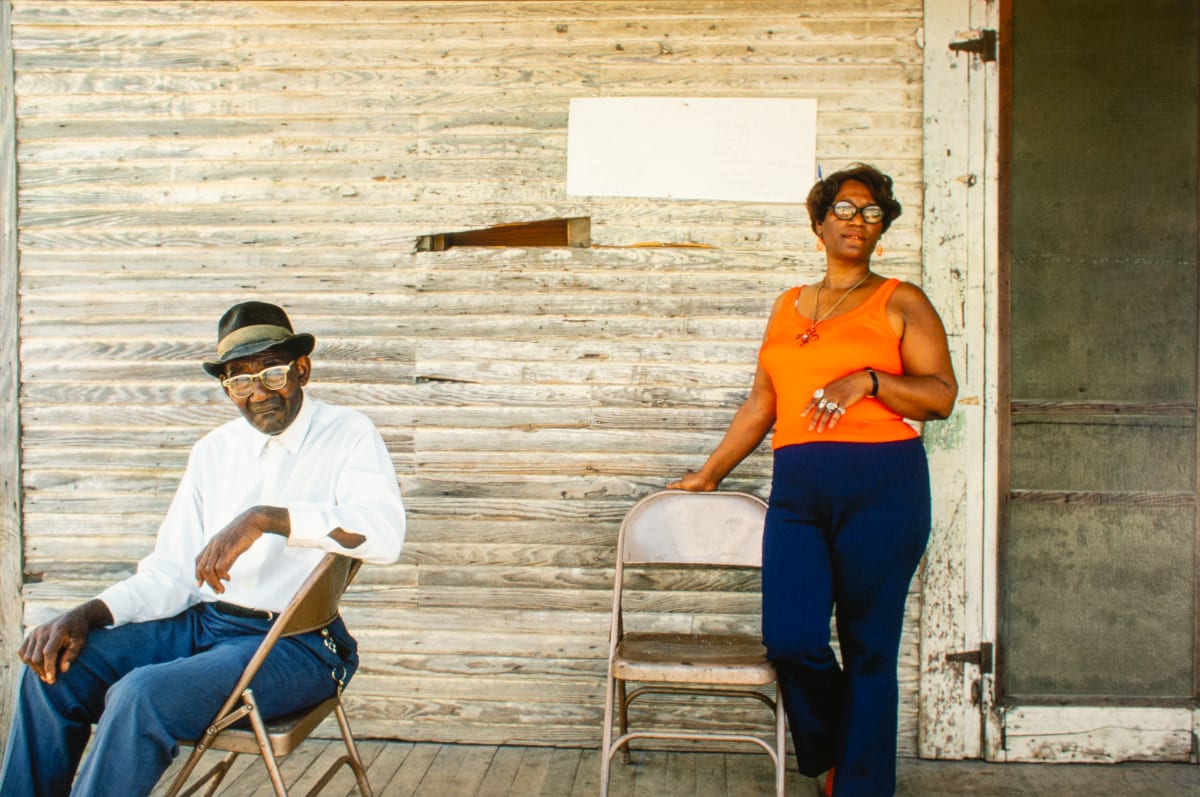 Unidentified man and woman, Cohn Brothers Country Store, Lorman, Mississippi, 1974 by William R. Ferris 