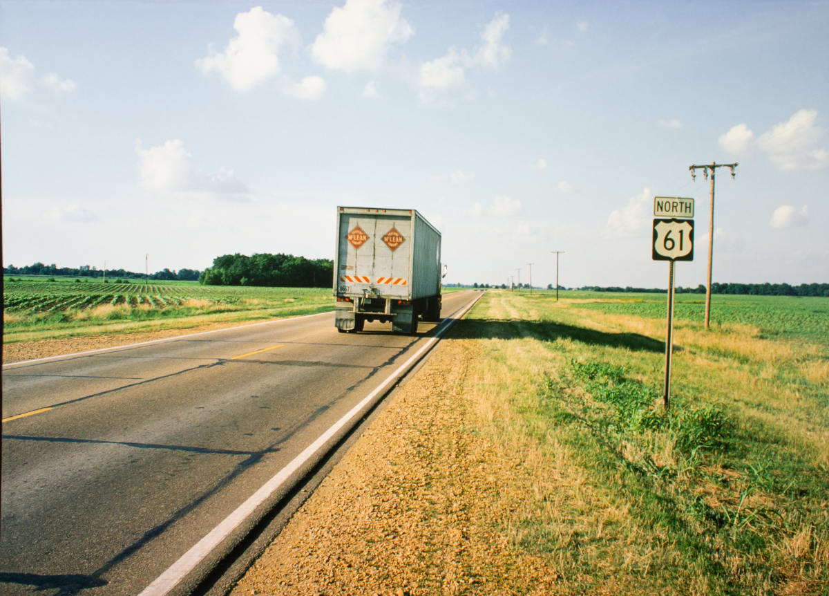 Highway 61, Mississippi Delta, Mississippi, 1976 by William R. Ferris 