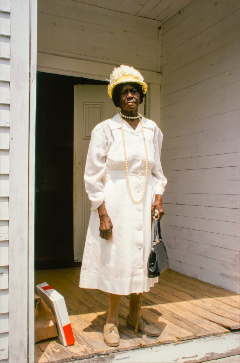 Amanda Gordon, Rose Hill Church, Fisher Ferry Road, Warren County, Mississippi, 1975 by William R. Ferris 