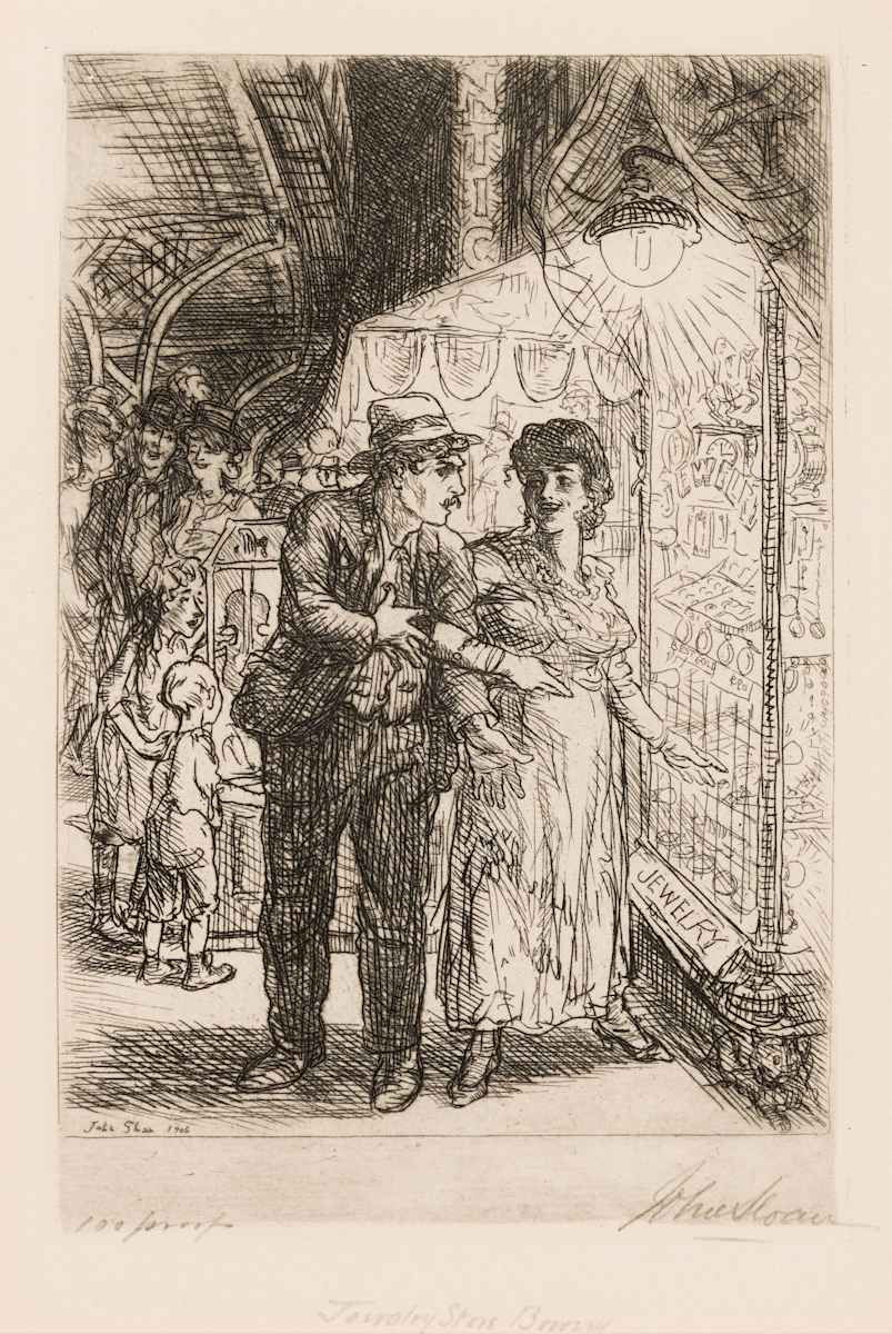 Jewelry Store Window by John French Sloan, Image 1.