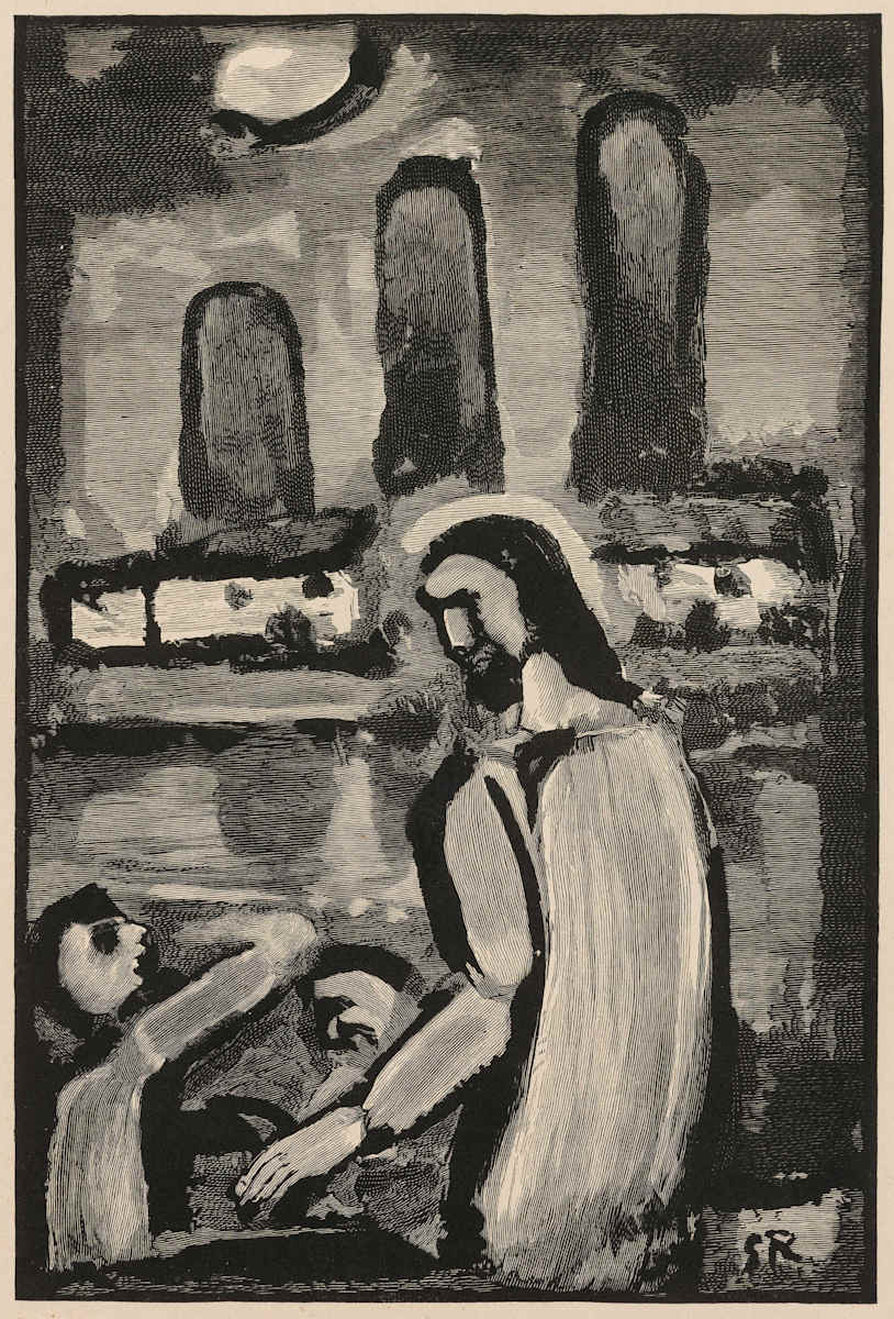 Christ and Disciple, No. 2, from "The Passion" by Georges Rouault, Image 1.