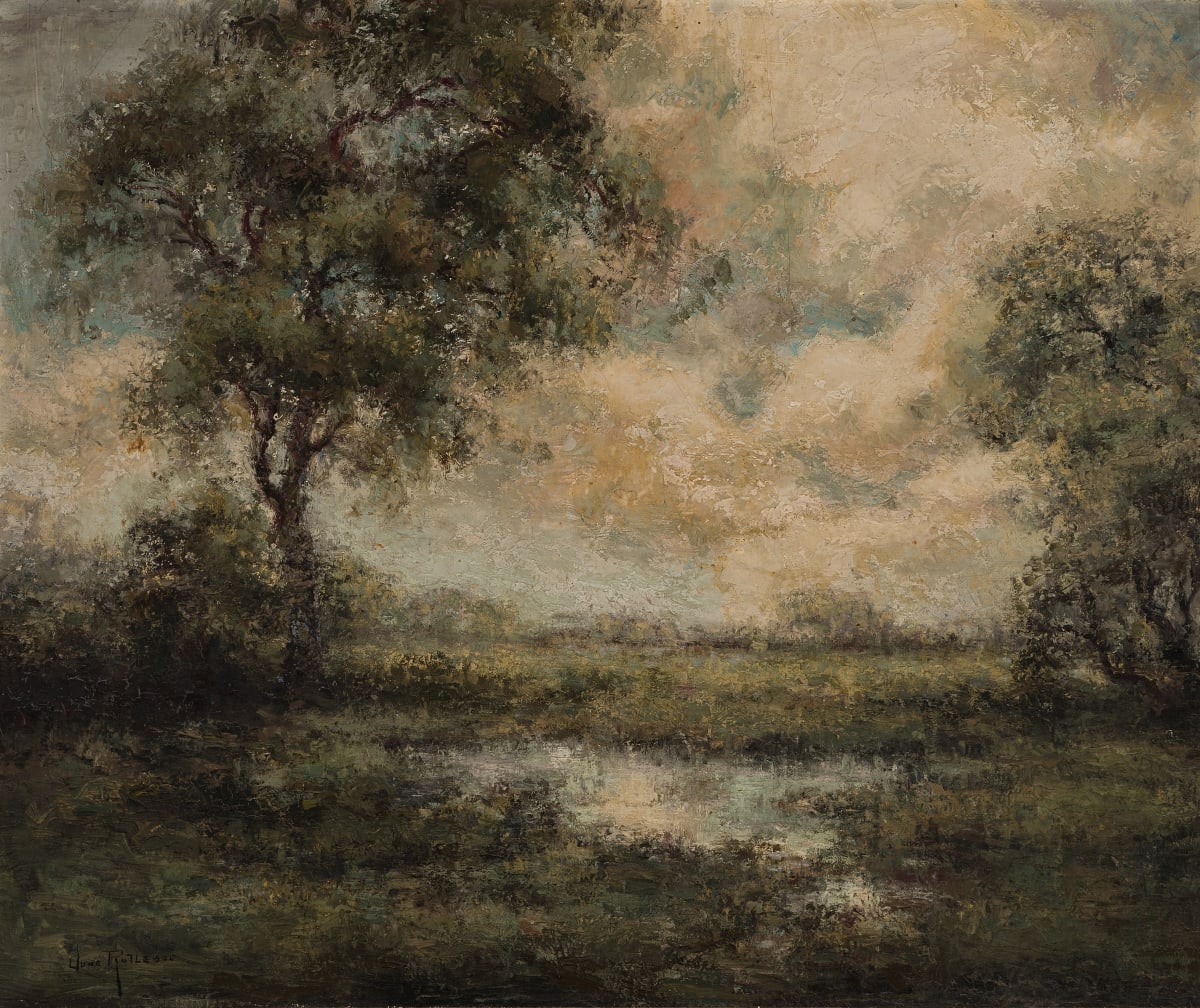 Unknown title; oil on canvas depicting a landscape by June Rutledge 