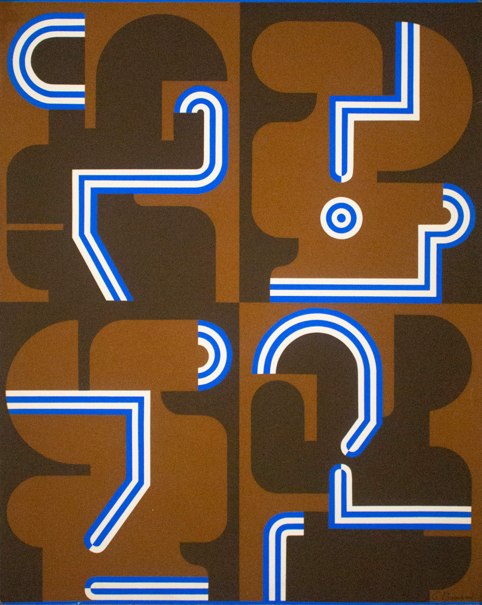 Geometric Composition in Four Fields by Georg Bernhard, Image 1.