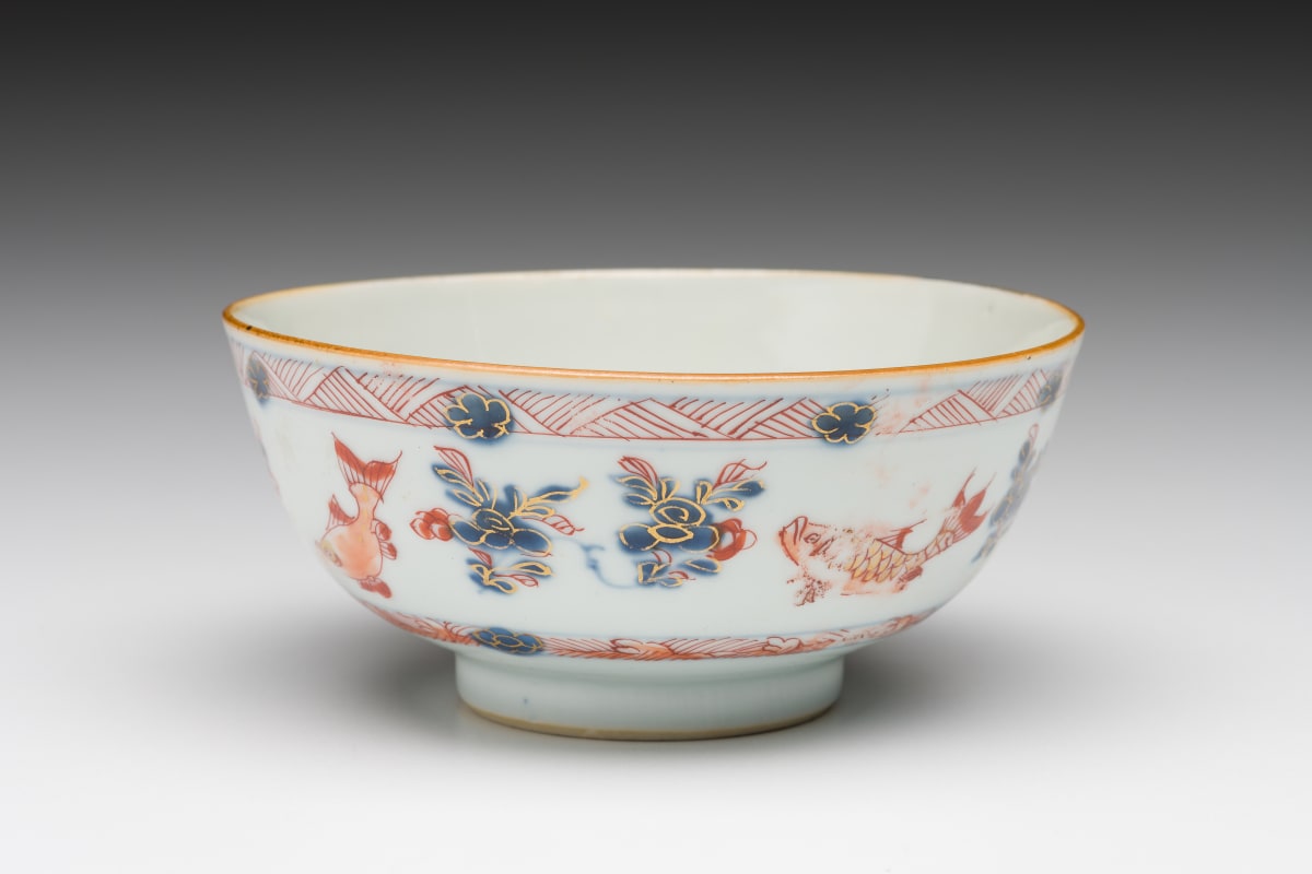 Chinese Imari Bowl with Fish Decoration by Unknown 