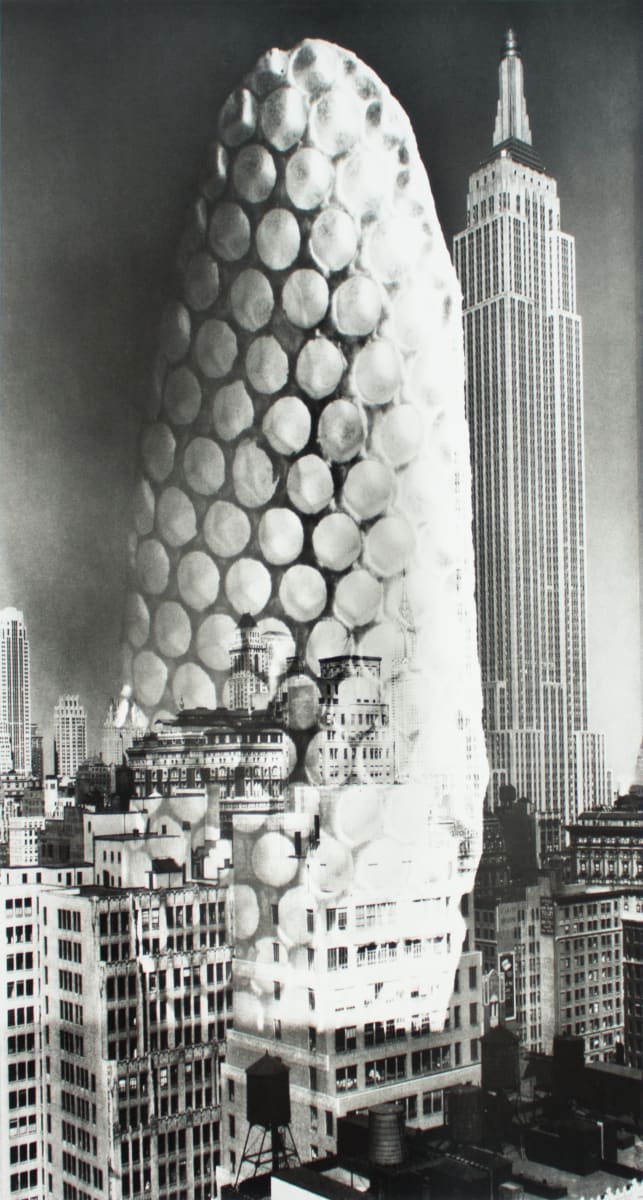 Wild-Bee-Honeycomb Skyscraper by Barbara Morgan, Image 1.