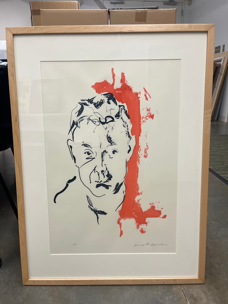 Self Portrait with Orange Swath by Douglas Houchens 