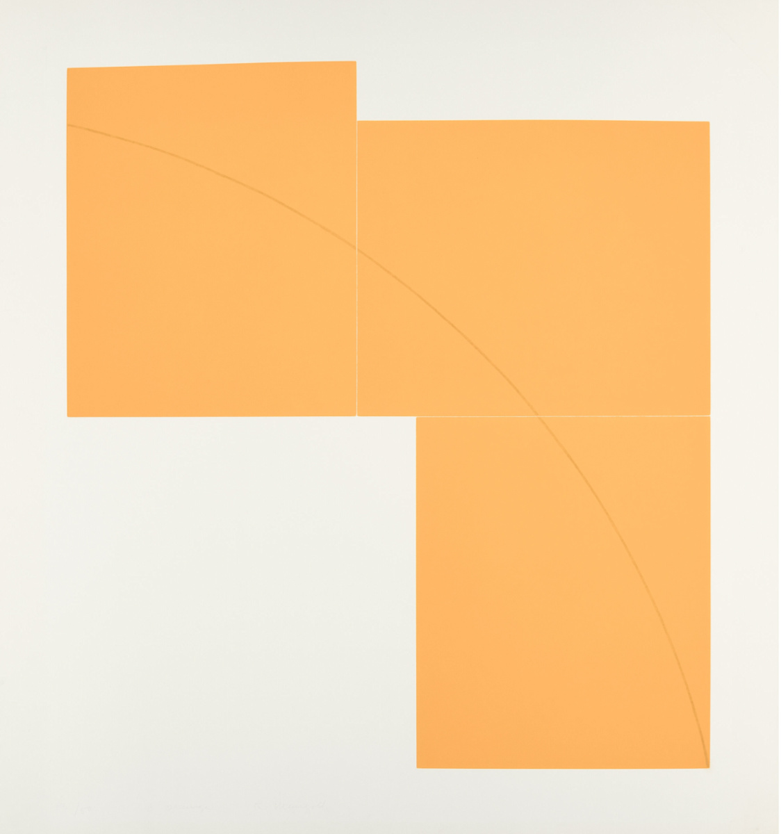 B Orange, from "Three Aquatints" portfolio by Robert Mangold 