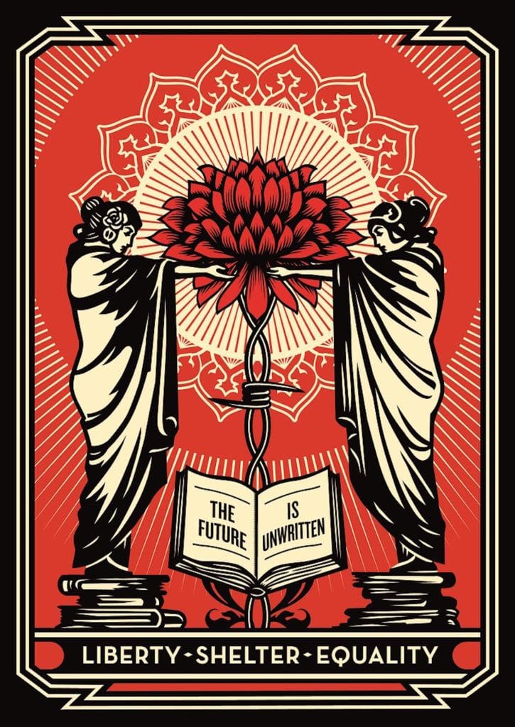 The Future is Unwritten x Robert Rauschenberg Foundation by Shepard Fairey 