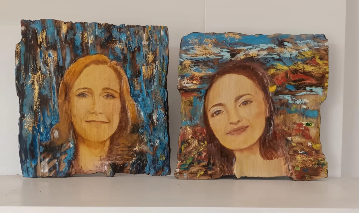 Flo and Ella - commissioned portraits by Tessa Thonett 