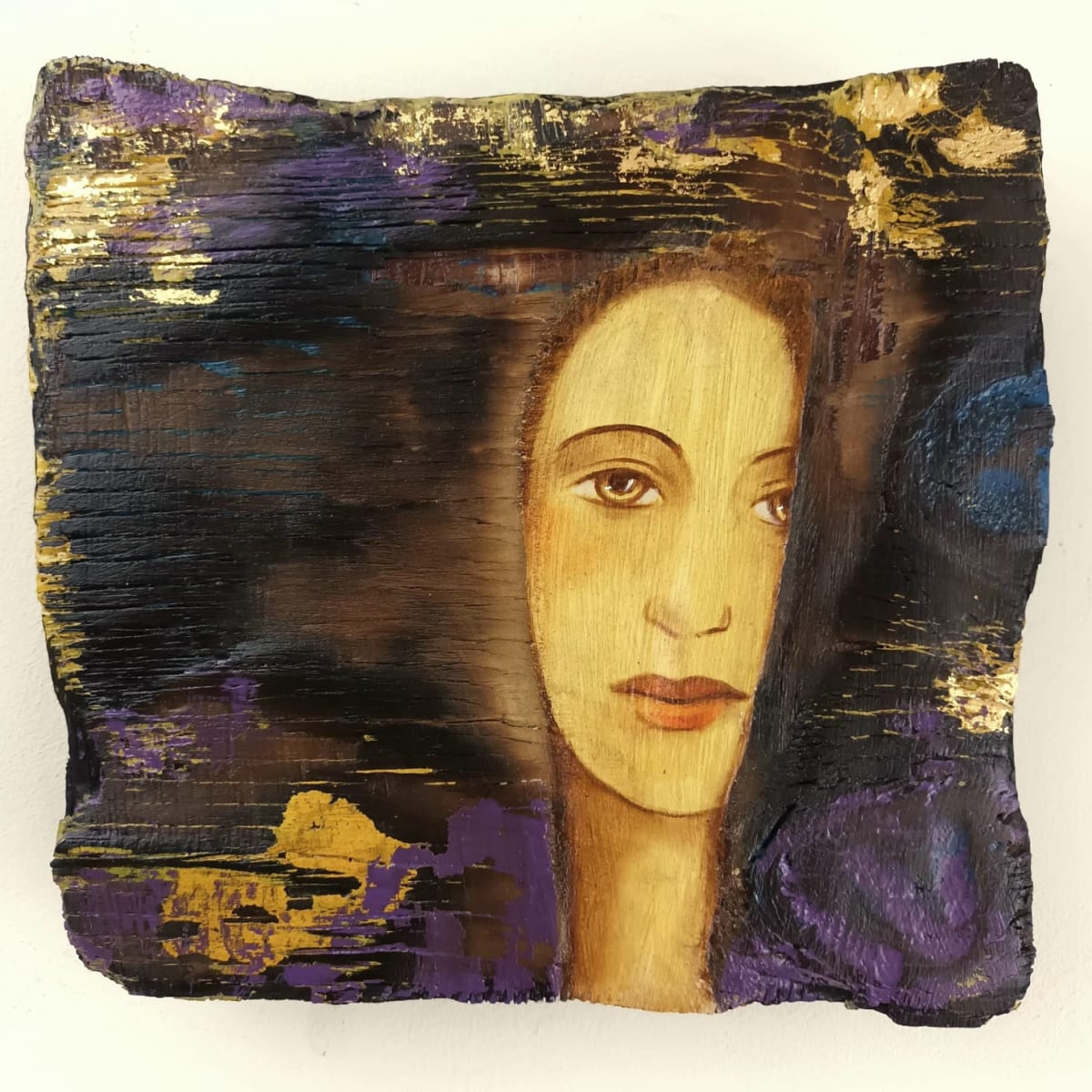 tema-icon 178 by Tessa Thonett  Image: Thonett Icon Painting 178. Collaboration work between Markus Thonett (background in mixed media) and Tessa Thonett (face in oils)