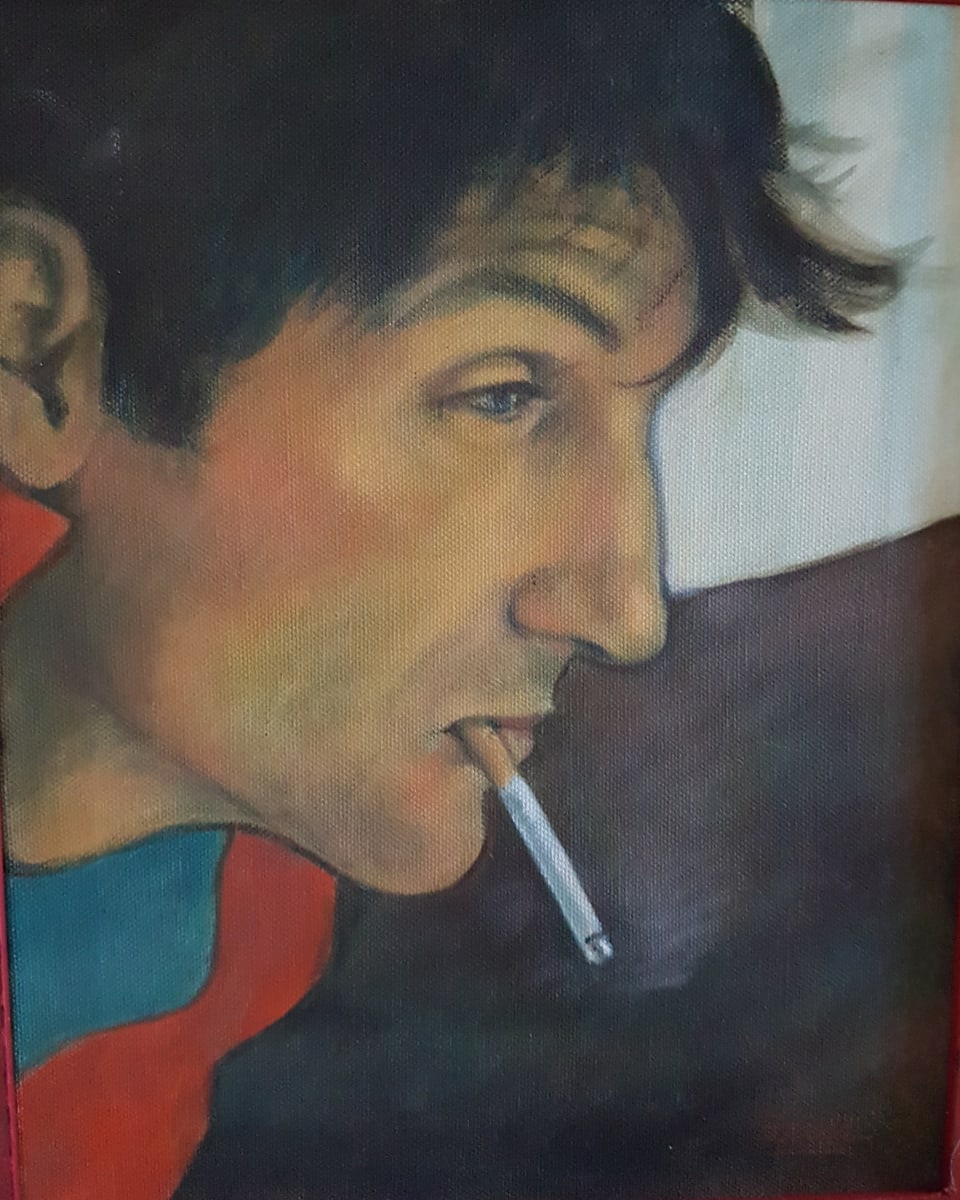Man Smoking by Tessa Thonett  Image: Study in Oils
