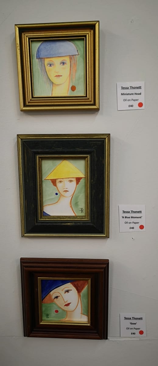 Triptych of 3 Miniatures by Tessa Thonett 
