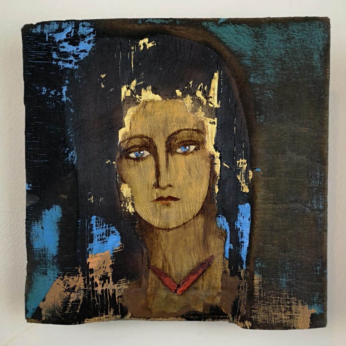 tema-icon 101 by Tessa Thonett  Image: Thonett Icon Painting 101. Collaboration work between Markus (background in mixed media) and Tessa (portrait in oils) Thonett