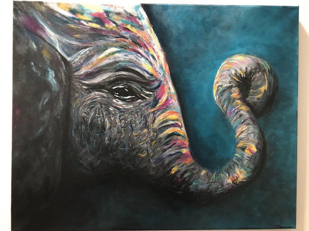 Rainbow Elephant by Rebecca Berman 