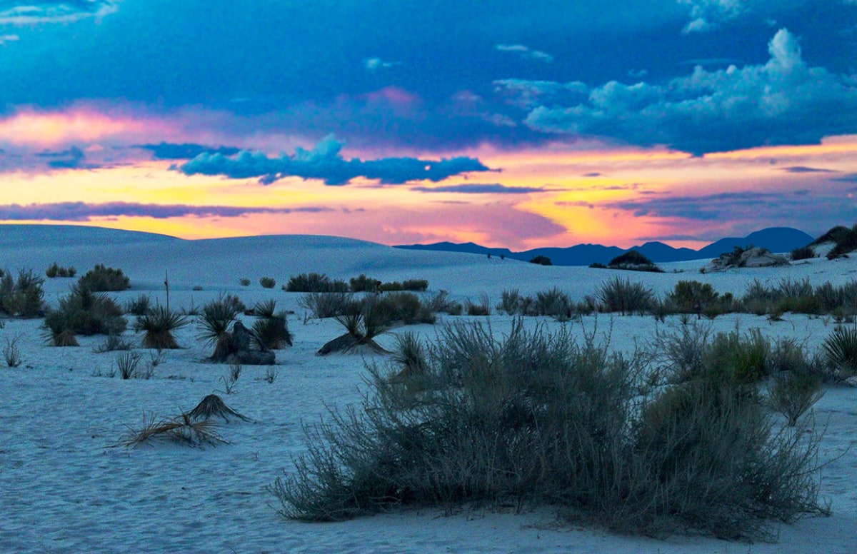 After the Storm Sunset, White Sands NP by Rodney Buxton 