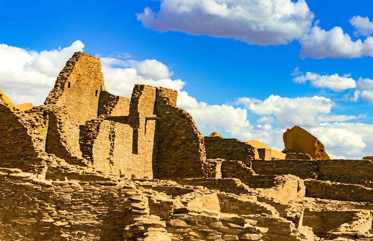 Pueblo Bonito Chaco Canyon Late Afternoon #1 by Rodney Buxton 