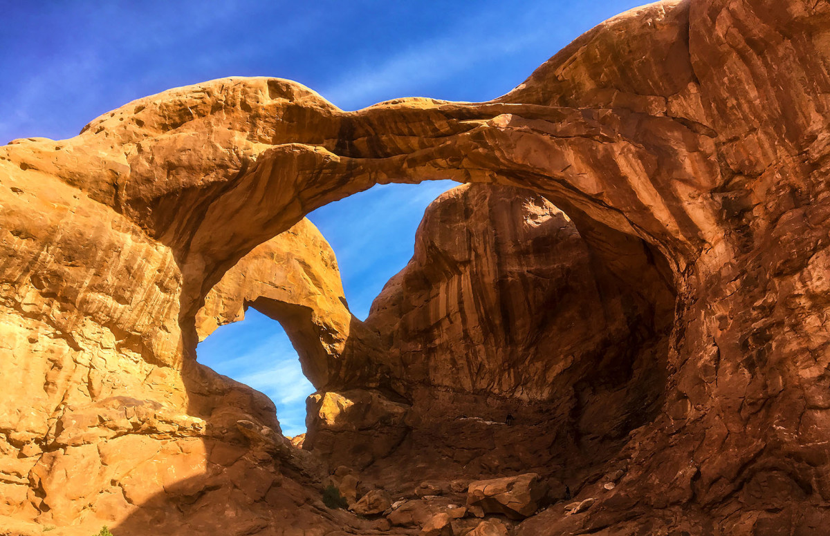 Double Arch, Mid-Morning by Rodney Buxton 