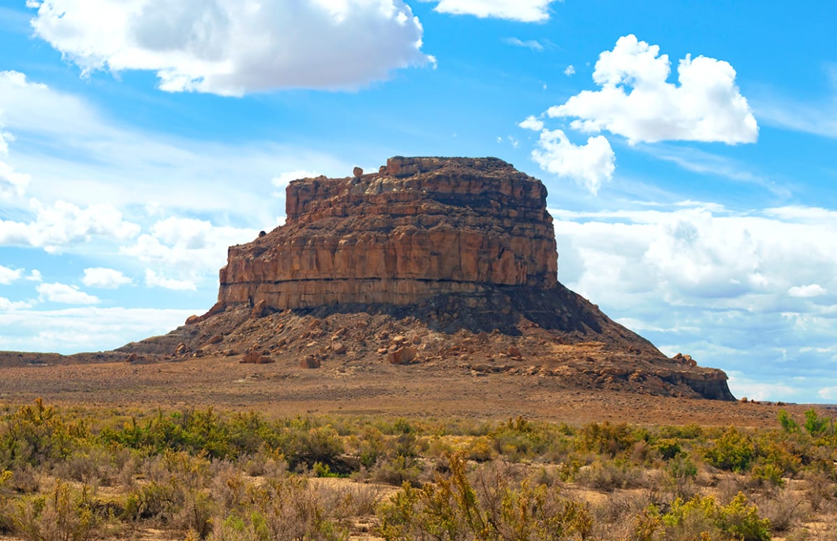 Fajada Butte in  Chaco Canyon Late Afternoon by Rodney Buxton 