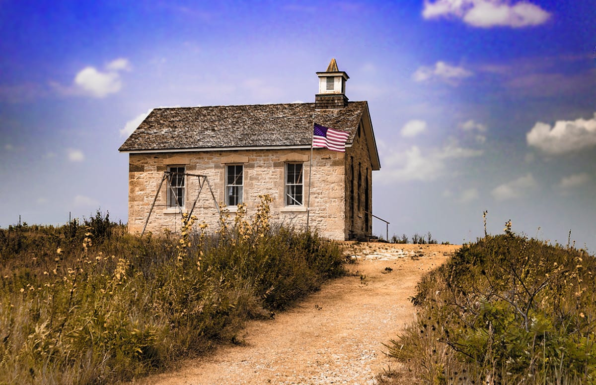 Lower Fox Creek School Afternoon by Rodney Buxton 