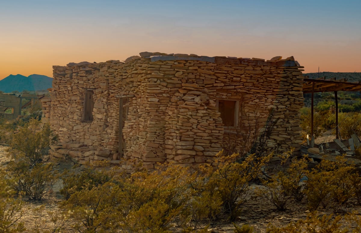 Terlingua Ghost Town Late Evening #1 by Rodney Buxton 
