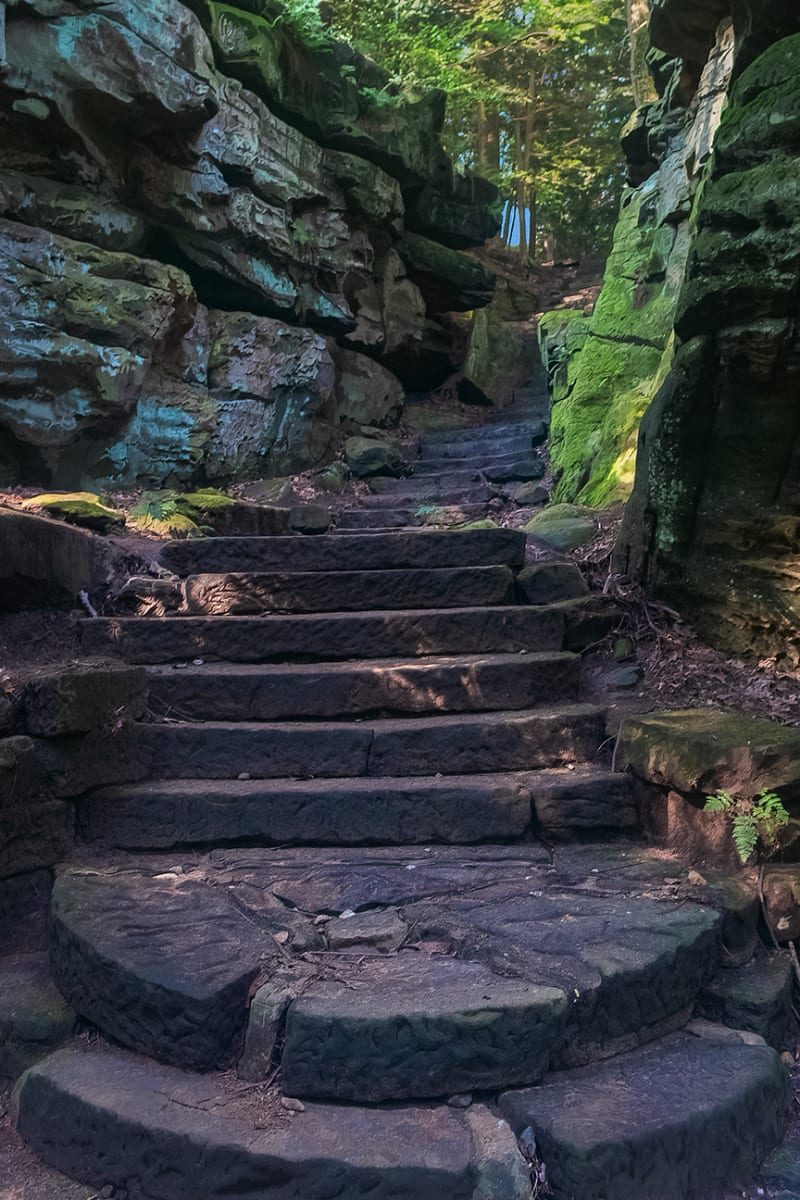 The Steps at the Ledges Afternoon by Rodney Buxton 