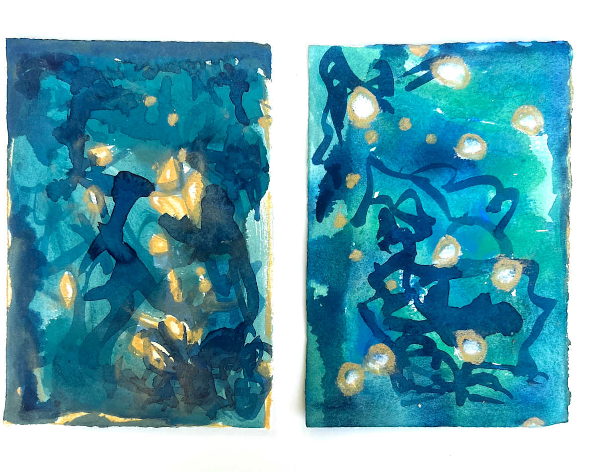 Galactic Cosmos diptych by Sherri Silverman 