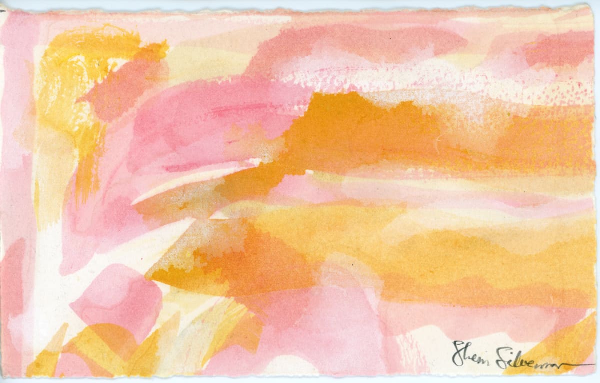 Luminous Landscape of Joy in Pink and Yellow by Sherri Silverman 