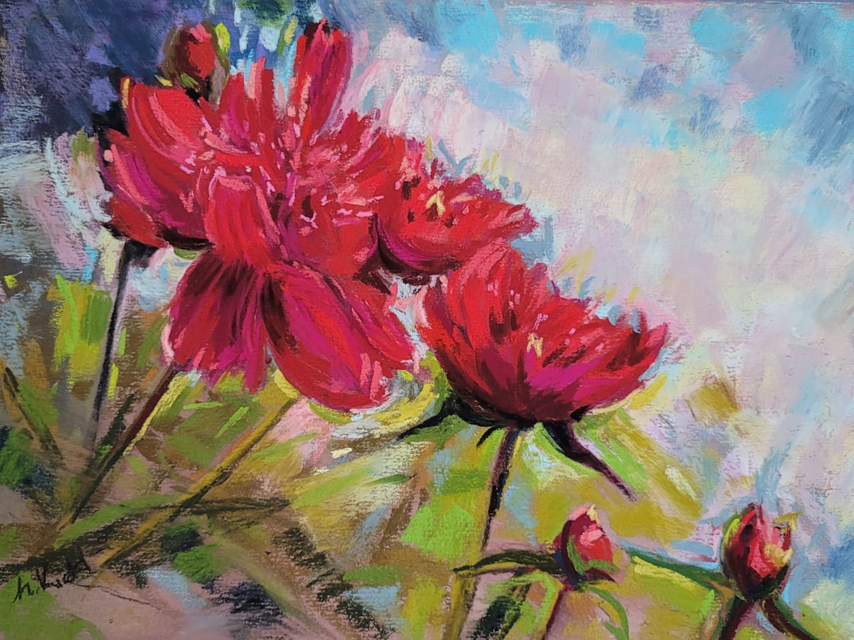 Painterly Peony's by HEIDI KIDD  Image: Painterly Peony's